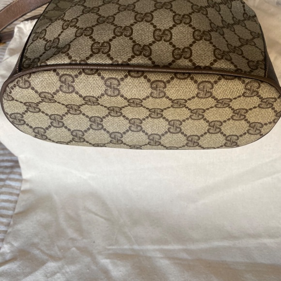 Authentic Gucci Vintage GG Web Supreme Coated Canvas Bucket Bag Shoulder Bag - Picture 11 of 12